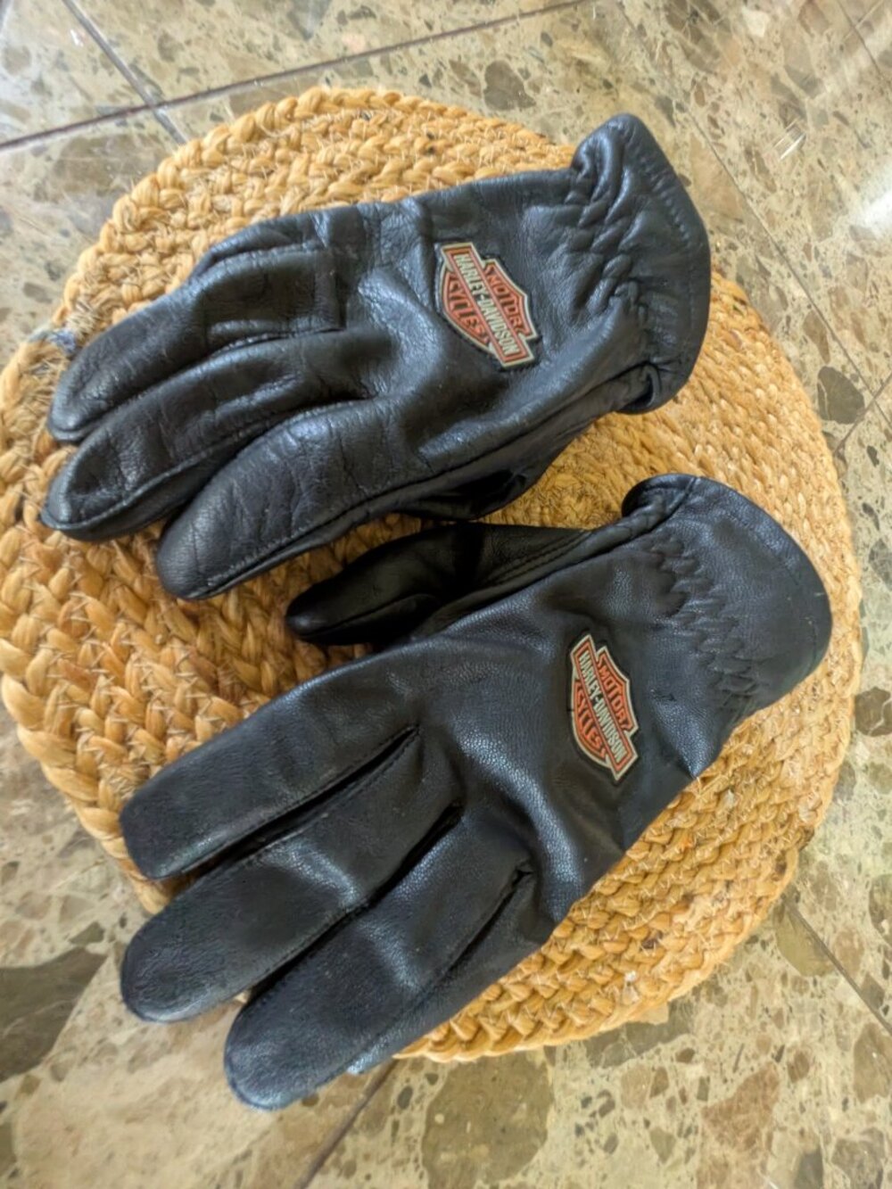 harley davidson men's commute leather gloves size large #757